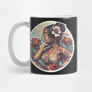 feminine nature, flowers, fauna, meditation, mental health, goddes, divine power Mug